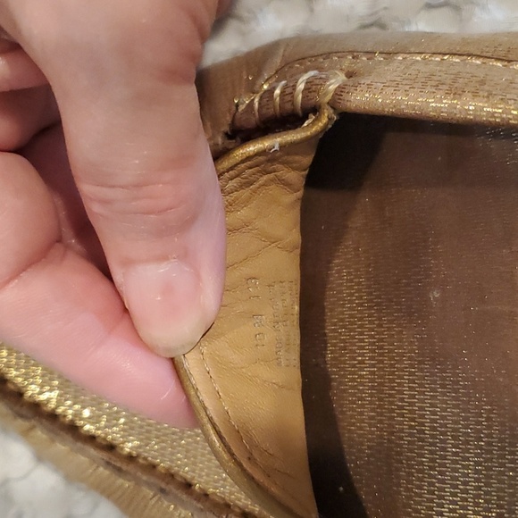 Tory Burch Arianna Driving Loafer Moccasins Flat Shoes Metallic GOLD Sz… - Picture 9 of 14